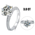Abiding Jewelry Wholesale Customized Jewellery 9mm Moissanite Diamond Jewelry 3CT Moissanite Ring Women