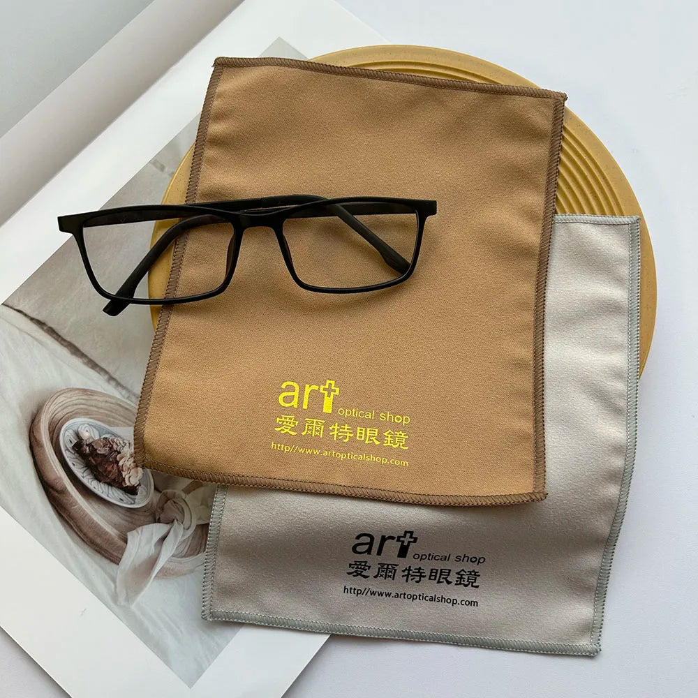 High Quality Manufacturer Wholesale Silkscreen Printing Custom logo Microfiber Glasses Cleaning Cloth
