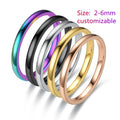 Personality Minimalist Titanium Steel Ladies Ring Five-Color Combination Fine Stainless Steel Frosted Ring Customized
