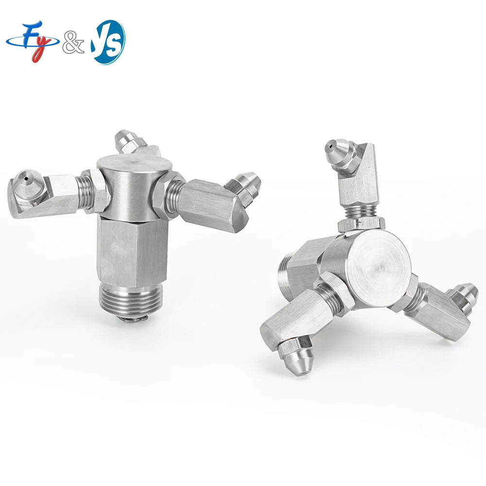 Stainless Steel 360 1/2" Rotating NozzleHigh Pressure Tank Cleaning Nozzle  Flushing Dust Removal Washing Machine Spray Nozzle