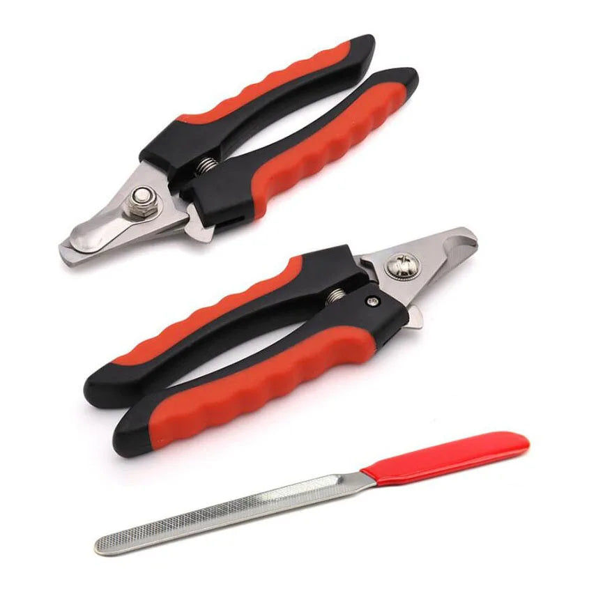Pet Dog Nail Clippers Easy and Safe Dog Grooming Clippers Cat Claw Trimmer Grooming Razor with Nail File for Dog Cat Bag Package