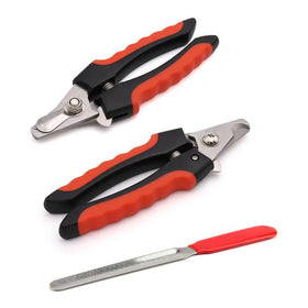 Pet Dog Nail Clippers Easy and Safe Dog Grooming Clippers Cat Claw Trimmer Grooming Razor with Nail File for Dog Cat Bag Package