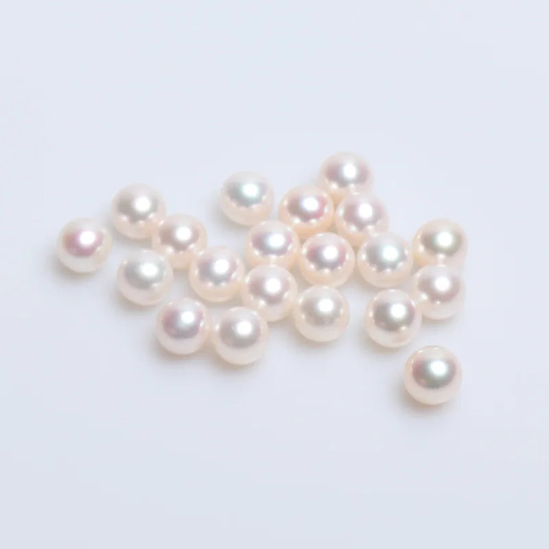Hot Sale White pink Purple Natural Freshwater Pearl Round Loose Pearls Pearl Necklace Earrings