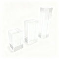 Personalized 3D Laser Engraved Animal Print Polished Rectangle Crystal Glass Block & K9 Crystal Cube-Fashion Trend Souvenir Gift