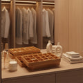 Natural Bamboo Jewelry Display Tray Shop Counter Jewelry Storage Organizer Pendant Ring Display Tray