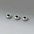 Retro 925 Sterling Silver Polygon Wheel Spacers Beaded for Jewelry Making Accessories Wholesale