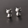 REETI 925 Sterling Silver Cat Stud Earrings for Women Elegant Wedding Jewelry