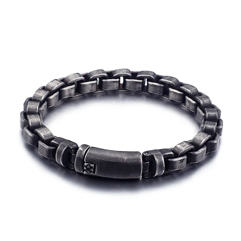 Cool Vintage Big Chunky Heavy Motorcycle Men Hand Chain Bracelets