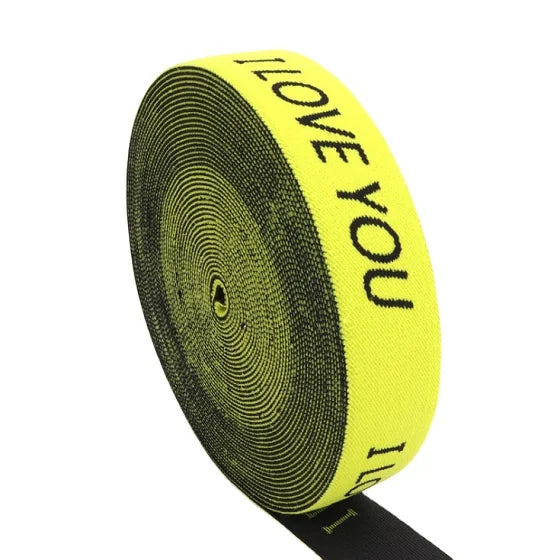 High Quality Customizable Spandex Jacquard Letter Elastic Hair Band Factory-Pasted Hook & Webbing Band