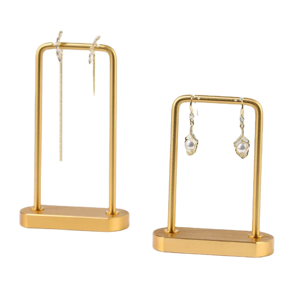 Popular Trends Door Shape Gold Metal Hardware Jewelry Earrings Display Stand Holder Rack