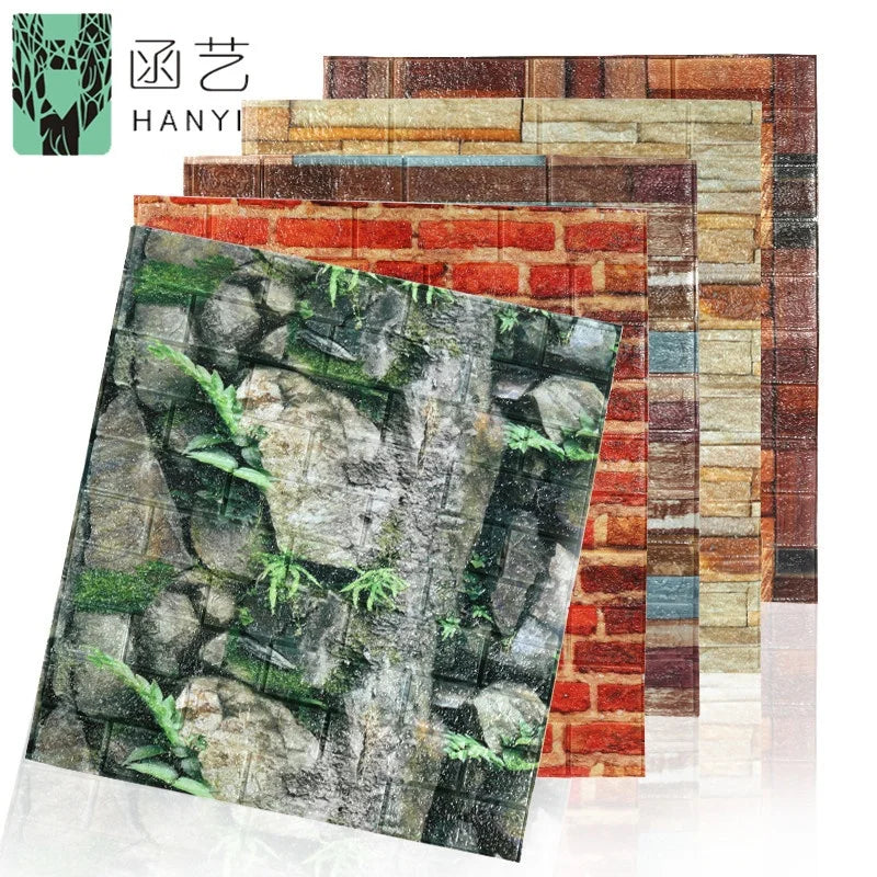 Soundproof Eco-friendly Papel Tapiz Wall Paper Adhesive Brick PE Foam Wallpapers 3D Wall Stickers Home Decoration MegaBDM