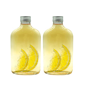 Creative Flat Juice Coffee Bottle Empty Kombucha Glass Bottle Wholesale