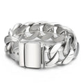 KALEN 220mm Stainless Steel Hip-Hop Steel/Matte Link Bracelets for Men
