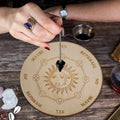 Pentagram Wooden Psychic Board Information Board Mysticism Props Spirit Pendulum Carving Board Witch Altar Supplies