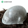 Male Hair Prosthesis 0.06-0.08 Mm Injection Skin Toupee Men Durable Wigs System Unit Capillary Prosthesis Human Hair for Men