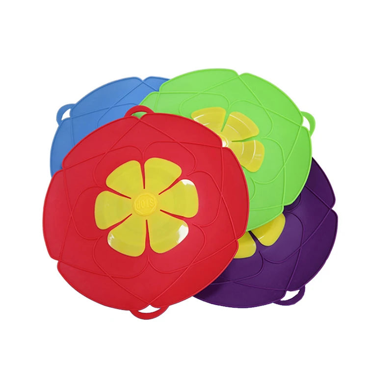 Hot 26CM Silicone Anti-Spill Boil Stopper BPA-Free Kitchen Accessories Food-Safe Cooking Tools with Rubber Pot Lid Cover