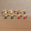 Diamond Hoop Earrings 18K Gold Plated Hypoallergenic Cz Hoop Huggie Earrings for Ladies
