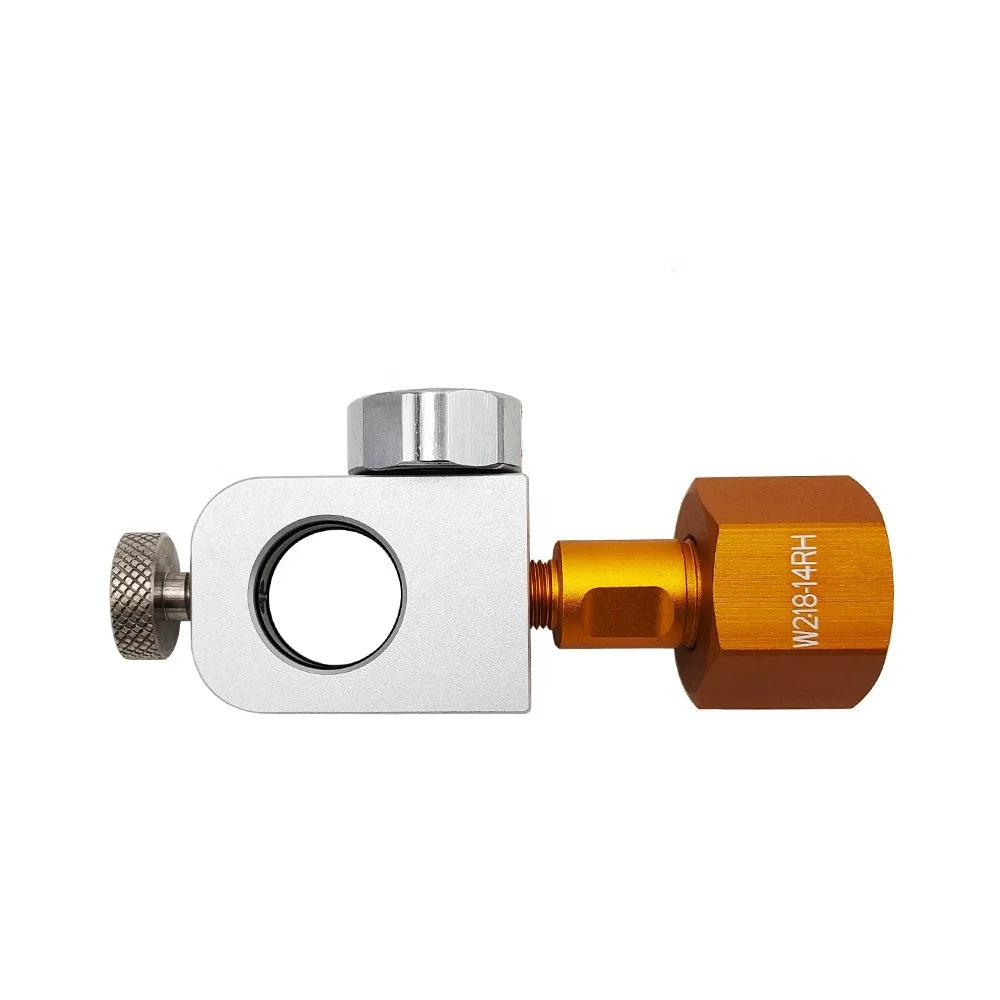 LE W21.8 Silver Metal Soda Maker Refill Adapter with Pressure Gauge Compatible with DUO TERRA ART GINA Soda Machine