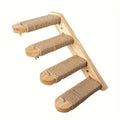 Modern Large New Wooden Cat Climbing Ladder Wall-Hung Multi-Layer Cat Climbing Rack Sisal Rope Wood Board Stair Toy Supplies