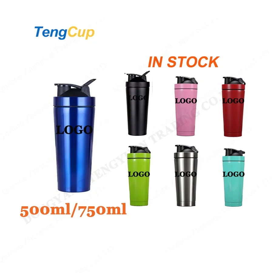 TY 500ml 750ml 304 Stainless Steel Vacuum Flask Gym Shaker 6-12 Hours Thermal Insulation Minimalist Design Brand New Stock
