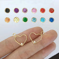 Fashion Jewelry 14K Gold Filled 15.5mm Heart Pendants & Charms for DIY Bracelet Necklace Making