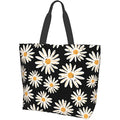 Large Capacity Lightweight Cotton Reusable Letter Pattern Shopping Tote Bag PP Webbing Shoulder Strap for School Daily Use RUTH