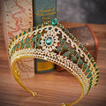 Qushine Luxury Girls' Rhinestone Pyramid Shape Bridal Tiara Crowns Alloy Headband Headpiece Wilderly Bride Kind's Crown