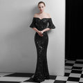 1518# European and American Court Style Long Slimming Annual Banquet Nightclub Party Wedding Dress Female