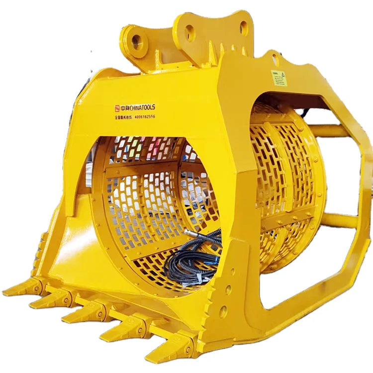 Factory Direct Sales Excavator Attachmetns Rotating Screening Bucket Soil