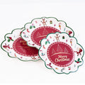 Custom Christmas Disposable Paper Plates Wholesale Party Supplies Accessories Disposable Tableware Plates