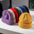 Wholesale High Quality Polyester Daily Warm Winter Knit Beanies Hat Man Woman Classic Acrylic Blank Custom Logo Knit Cuff Beanie