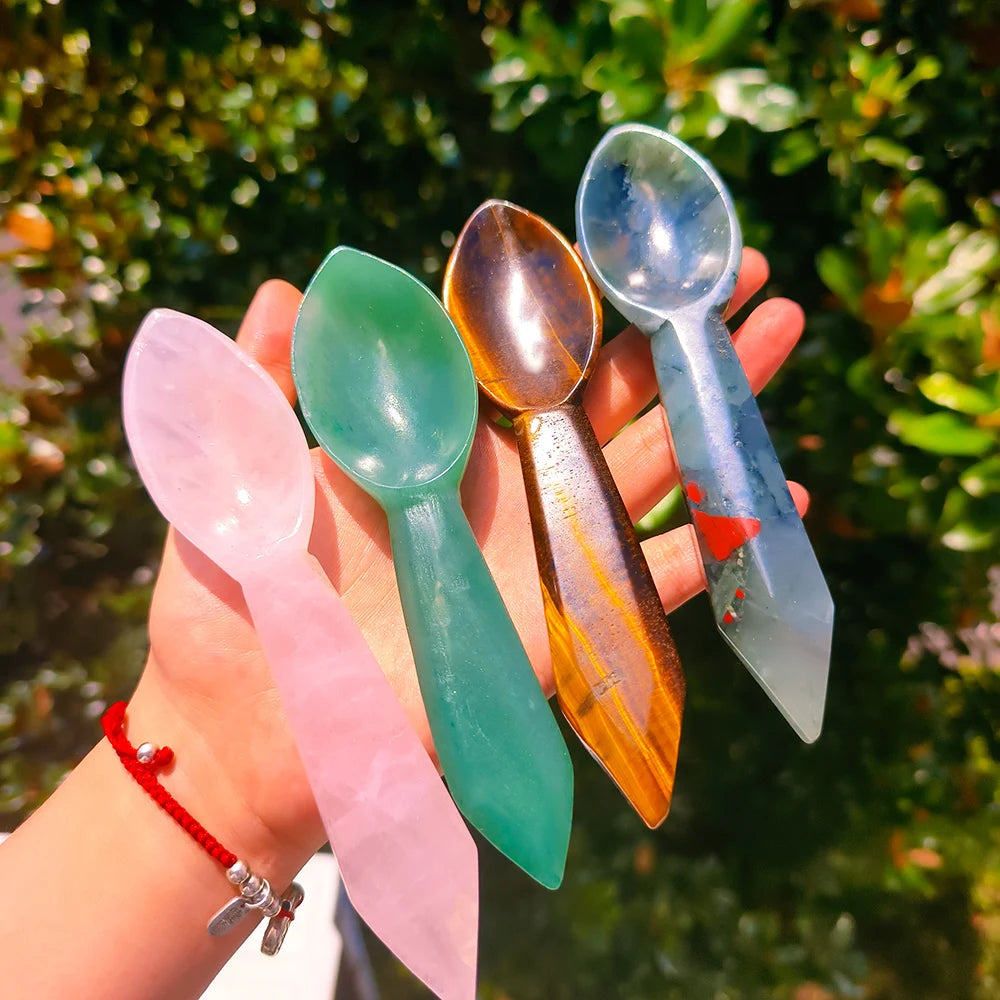 Wholesale Multi-material Natural Crystal Spoons Suitable for Home Use