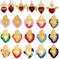 Fashion Fine Sacred Red Victorian Love Heart Charm PendantBohemian Style Colourful Seed Glass Beads Jewelry Necklace Supply L95