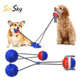 SinSky Hot Sale Ultra Durable Teeth Cleaning Dog Chew Toy Supplies Pet Drawstring Ball Tug of War Pet Toys