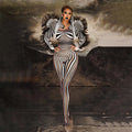 One Piece Jumpsuit Hot Products Unique Zebra Print Stripe Slim and Nontransparent Cosplay Costume for Club