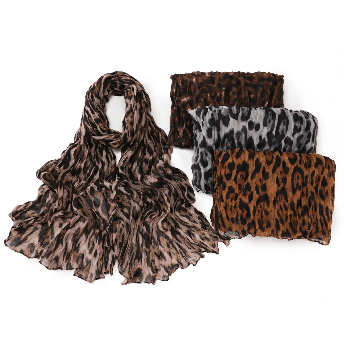 2025 JiYun Autumn Windproof Hot Fashion Selling Ruched Voile Hijabsprint Classic Flat Womenturban Scarf 80*180cm