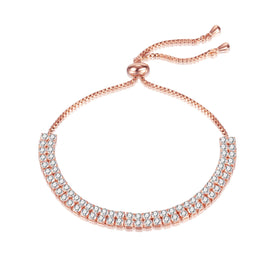 Fashion Crystal Zircon Pull Adjustment Ins Wholesale Best Copper Bracelets Chain for Women