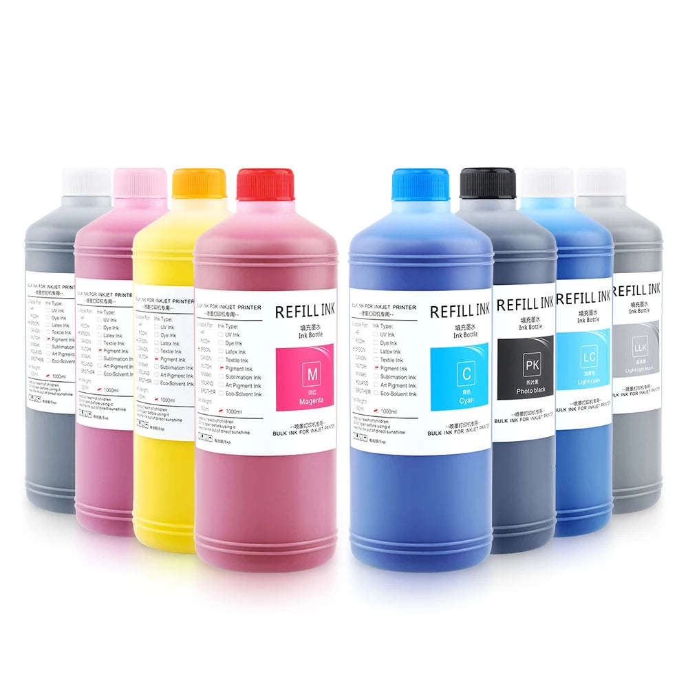 OCBESTJET 1000ML 4 Colors Digital Printing Pigment Ink Universal for HP Designjet 500/800 /510/1000/1050/1055 Printer