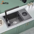 SAMTOU Deck-mounted Kitchen Faucet for Kitchen SinKunder Mount Cup Washerkitchen Sink Glass Rinser for Kitchen Sink Automatic