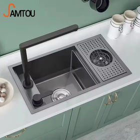SAMTOU Deck-mounted Kitchen Faucet for Kitchen SinKunder Mount Cup Washerkitchen Sink Glass Rinser for Kitchen Sink Automatic