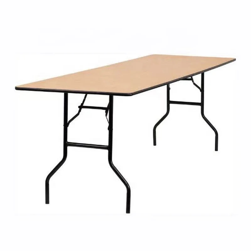 Rectangular Folding Wooden Table 96*40*30 Inches Banquet Laminated Board for Outdoor Use for Kitchen Factory Outlet OEM ODM