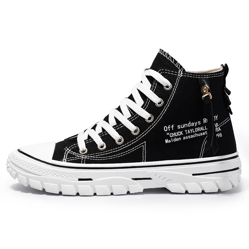 New Breathable High Top Canvas Shoes Fashion Casual Board Shoes Factory Custom logo