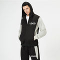 Custom Men Hoodies and Jogger Sets Solid logo Zipper Sweatsuit Men's Loose Cotton Unisex Tracksuit