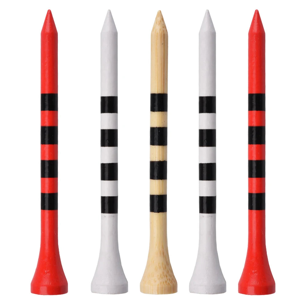 OEM Wholesale Bulk 100Pcs/Bag Custom Logo Bamboo Wood Golf Tees & Ball Holder (2-3/4" & 3-1/4" Sizes) Durable Feature