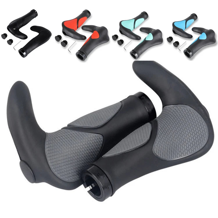 Rubber Integrated Cycling Ergonomics Bicycle Handlebar Grips Aluminum Shock Absorption MTB BMX Mountain Bike Hand