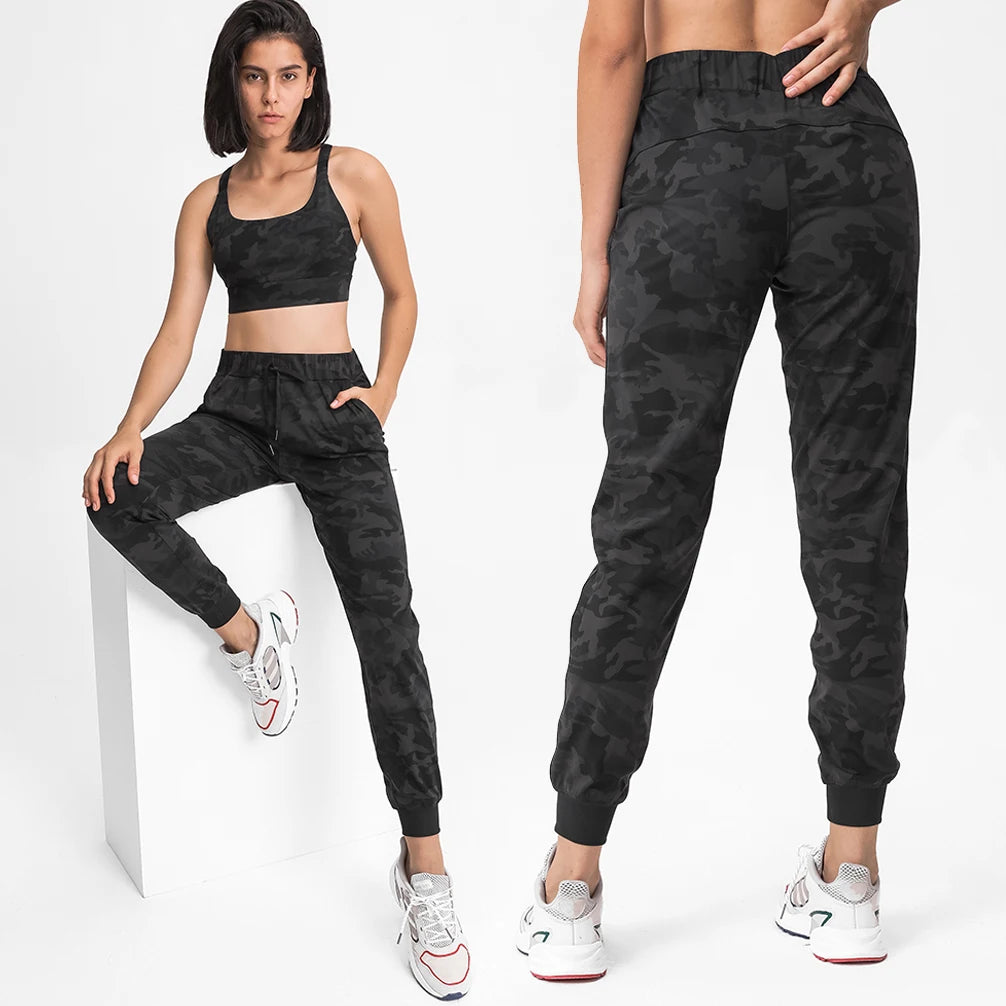 Custom Nylon Sweatpants Gym Workout Women Jogger Pant Yoga Pants