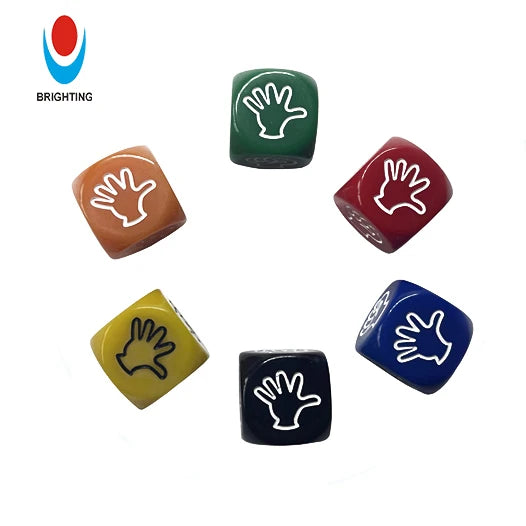 Professional 20mm Customizable Acrylic Resin Plastic Crystal D20 and D6 Colorful 16mm Round Board Game Dice for Customers