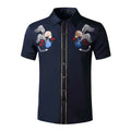 Men's Casual Short Sleeve Embroidered Shirts Source Plus Size Men's Shirts