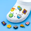 Pop Yummy Food Drink Theme Shoe Charms Ice Cream Sushi Coffee Hamburger Flowers Beer PVC Shoe Decoration for Bracelet Making