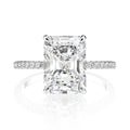 Hot Sale Vintage Brilliant Cut 4ct 8*11mm Cz Diamond 925 Silver Wedding Ring
